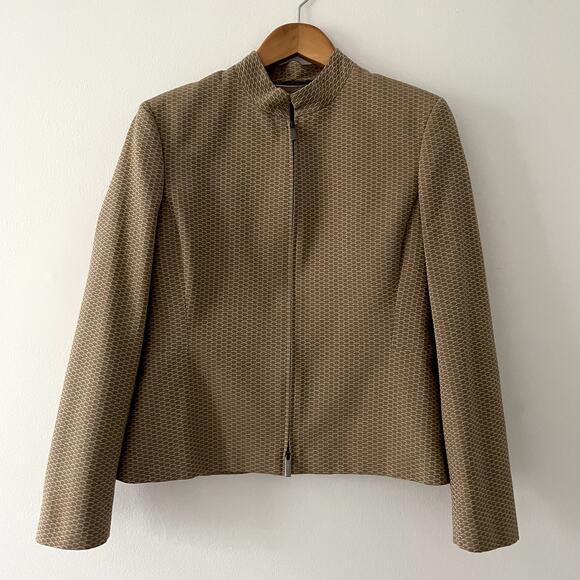 NWT Zanella Textured Full Zip Women's Jacket Blazer Size 8 Made in Italy - Picture 1 of 16